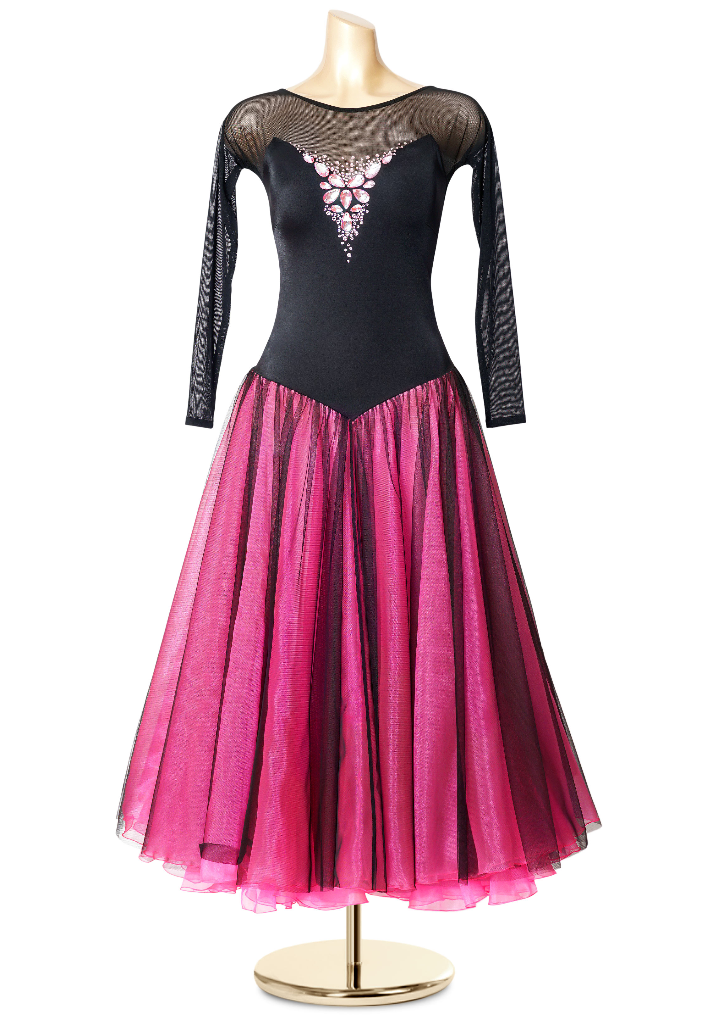 Crystal Heart Ballroom Dance Gown PC-WB190409
