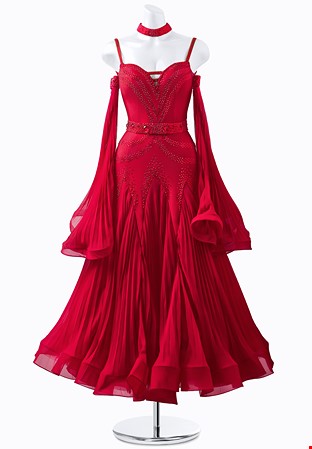 Crystal Pleats Ballroom Gown PR-B220052-A