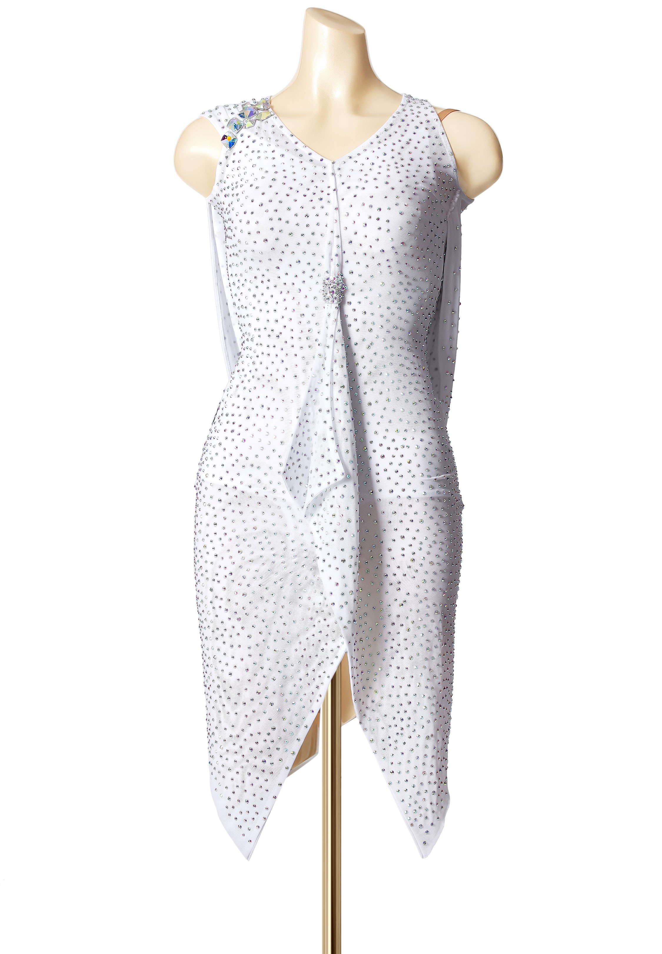 Crystal Studded Wrap Latin Gown PC-WL19030