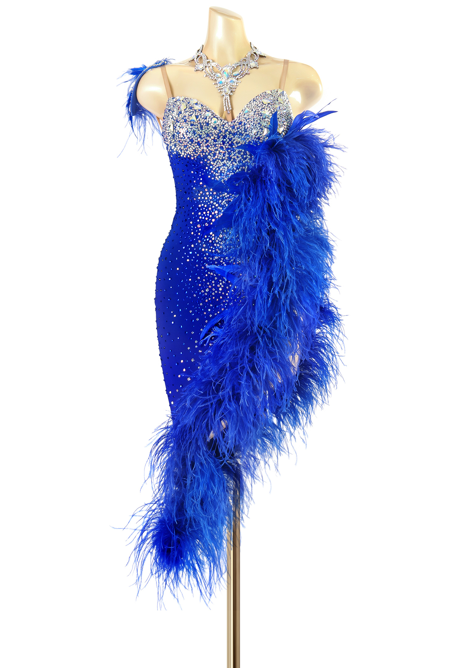 Crystal Sweetheart Feather Latin Dress Pcwl180091 Latin Rhythm