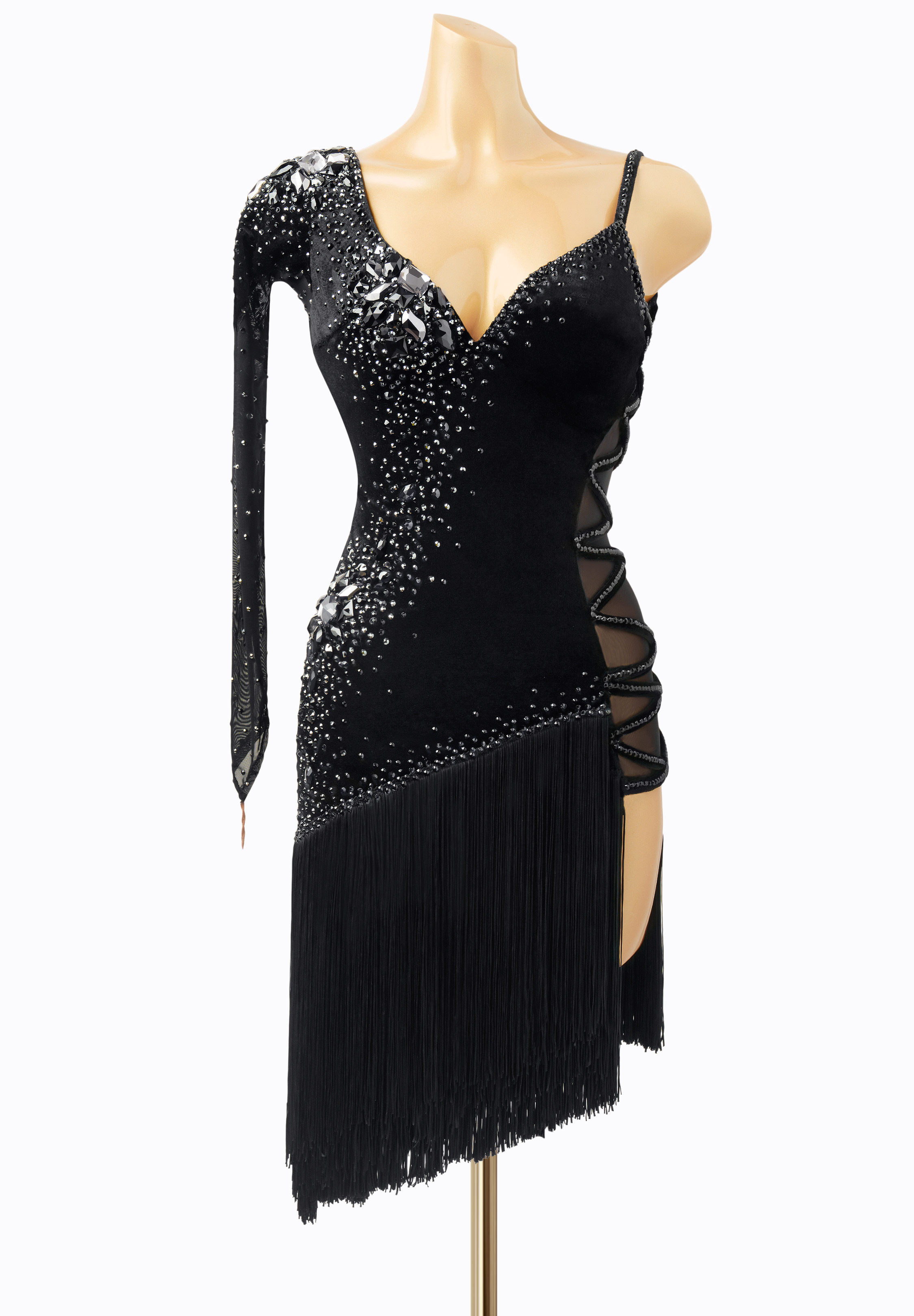 Crystal Widow Latin Dress AD-L2934