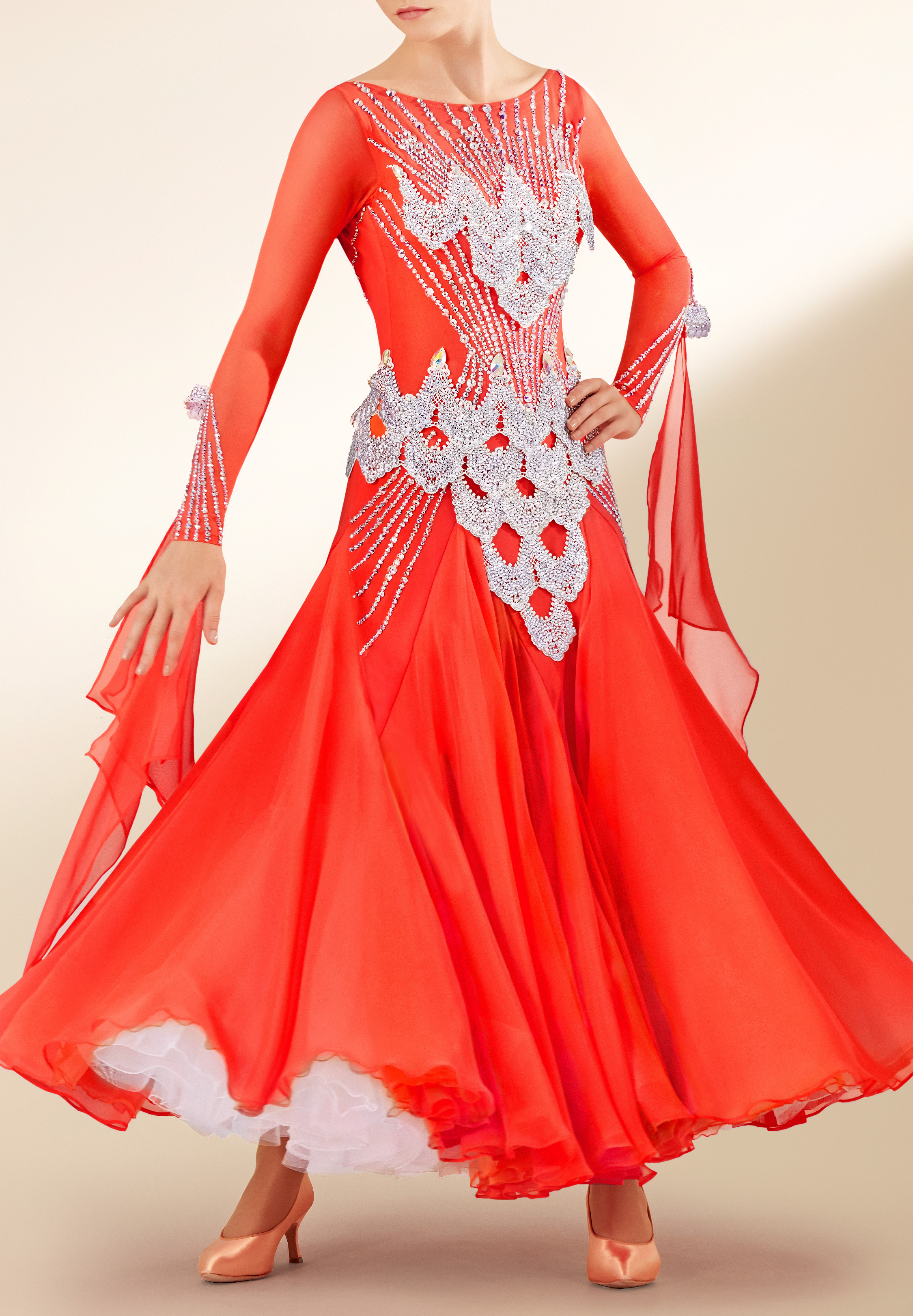 Crystallized Sunburst Ballroom Dance Costume PC-WB19095