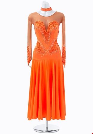 Crystallized Sunburst Smooth Gown JT-S3793