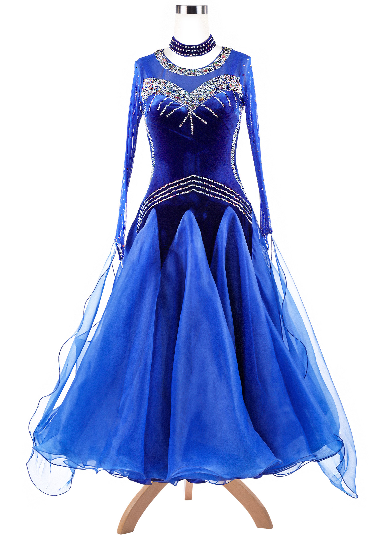 Curve Defining Sparkle Ballroom Competition Dress VN-A5267