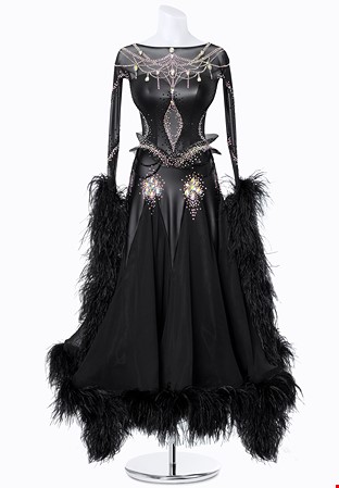 Dark Feather Ballroom Gown MF-B0264
