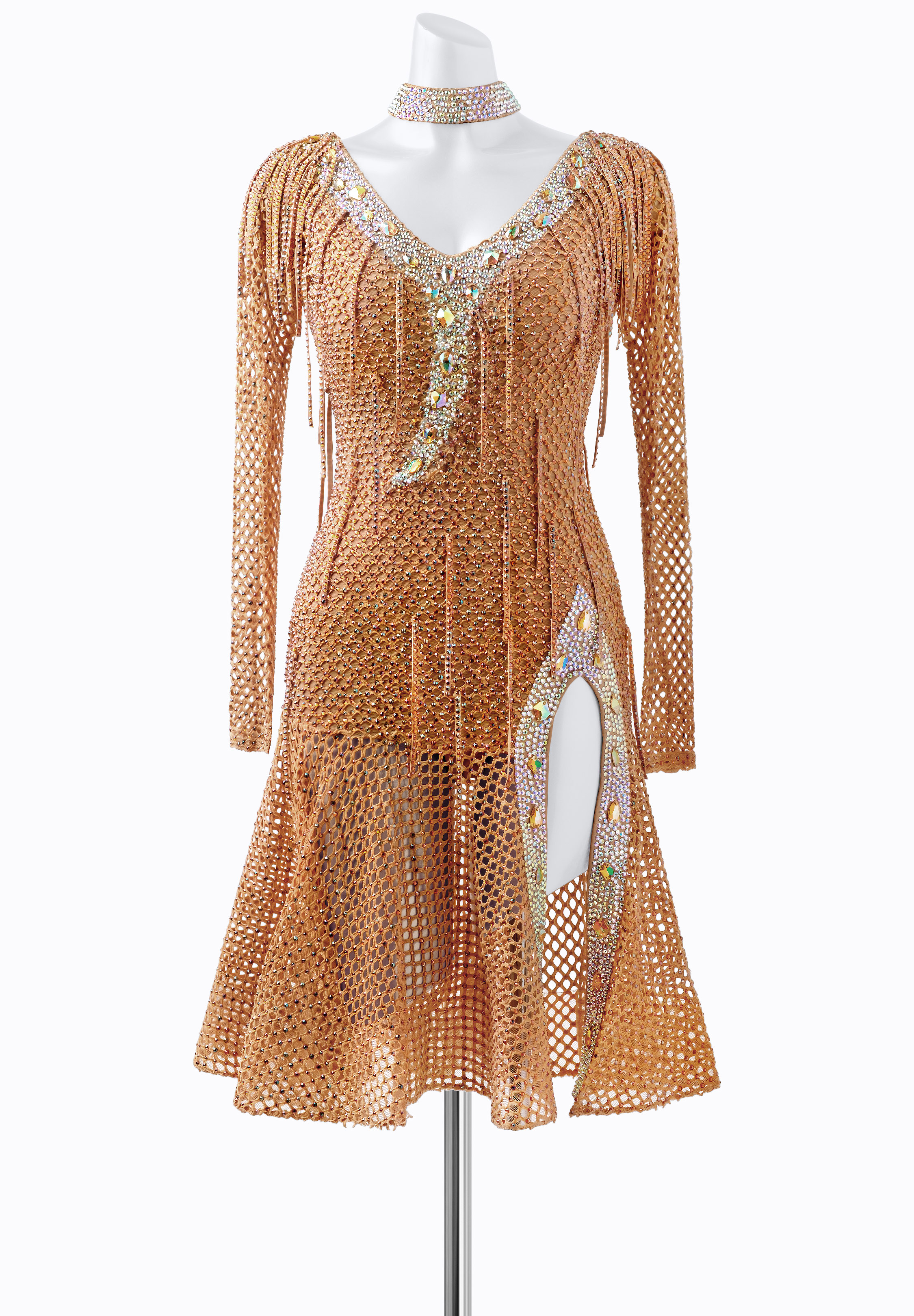 Desert Mesh Latin Dress PR-L215190A