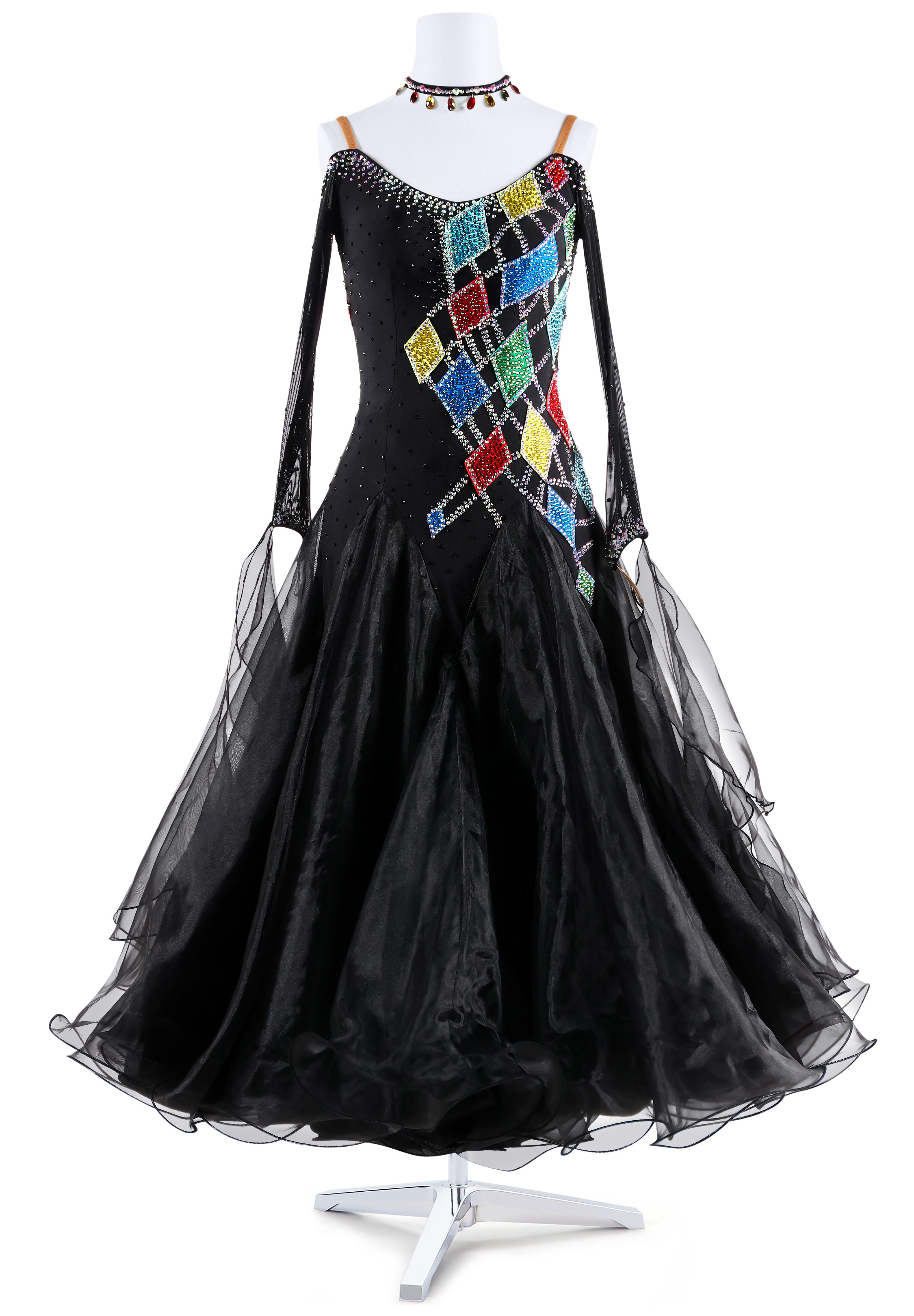 Diamond Applique Ballroom Gown BA-VSB008