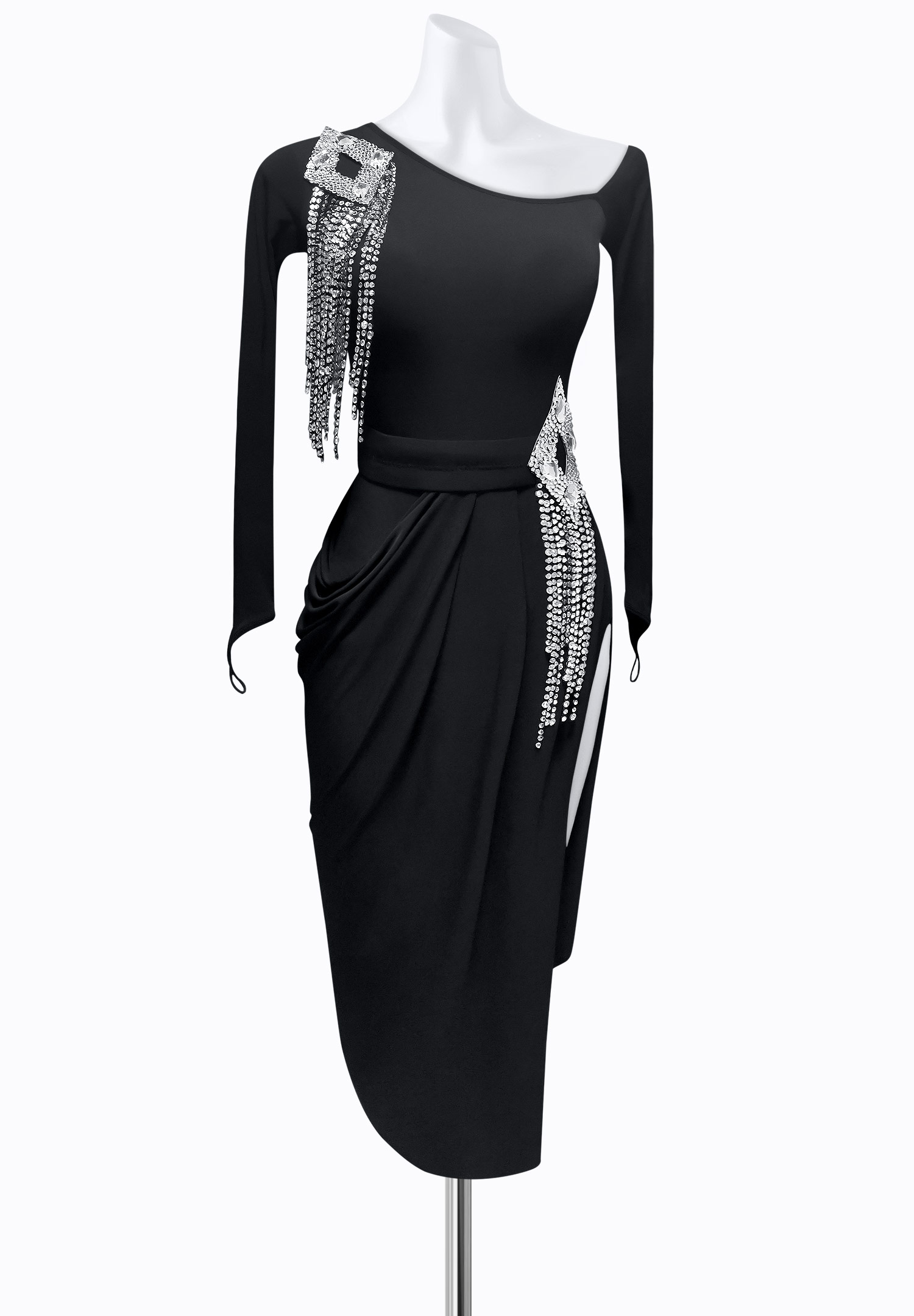 Diamond Fringe Latin Dress AM-L3545