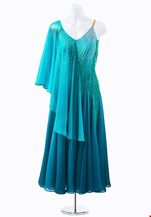 Draped Ombre Smooth Gown JT-S3665