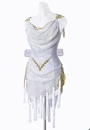 Draped Tassel Latin Dress JT-L2217