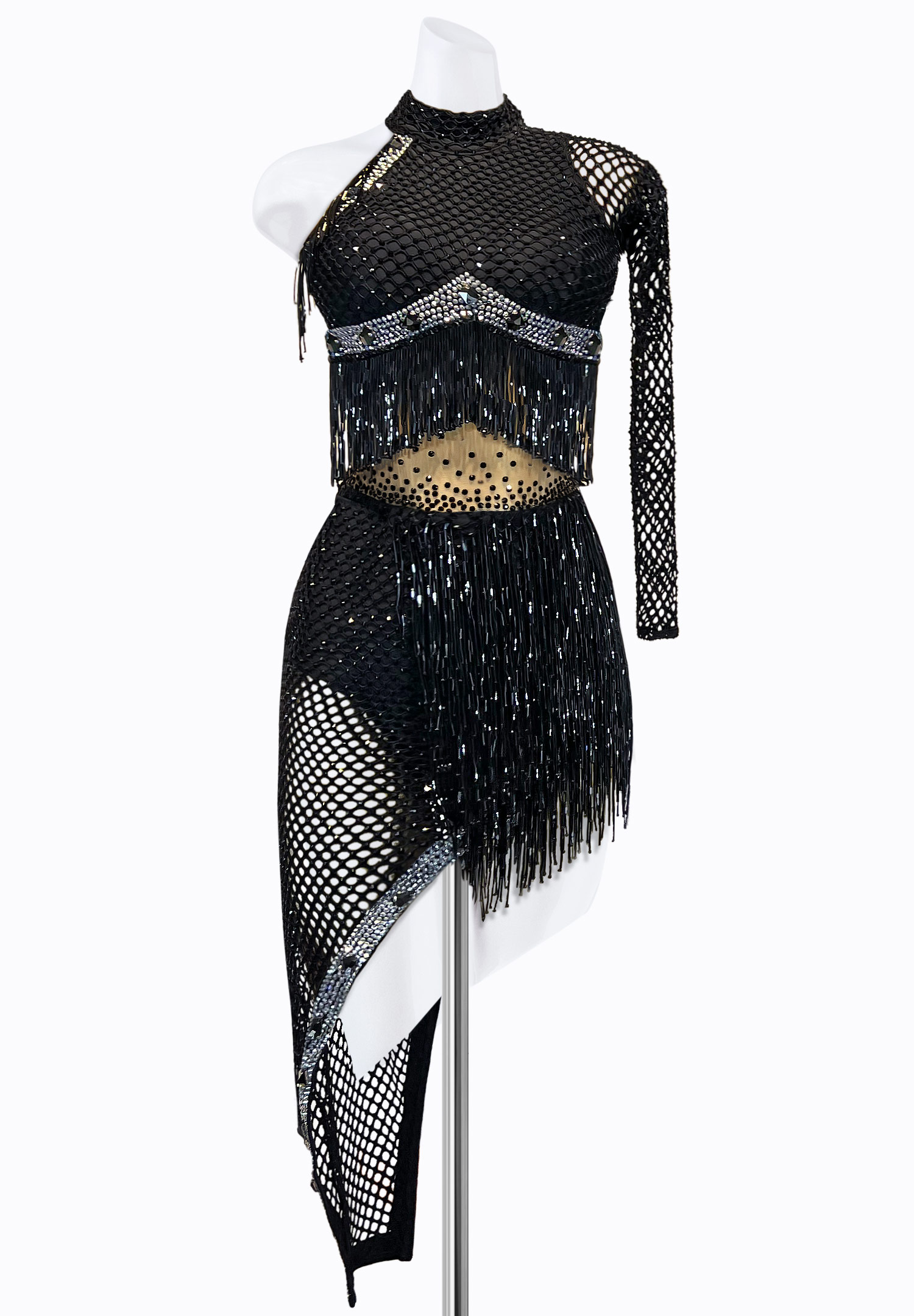 Edgy Mesh Latin Dress PR-L225041