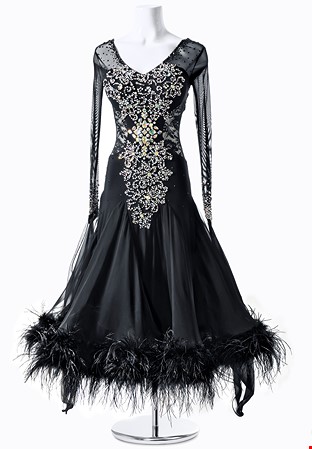 Elaborate Crystal Applique Ballroom Dress MFB0050