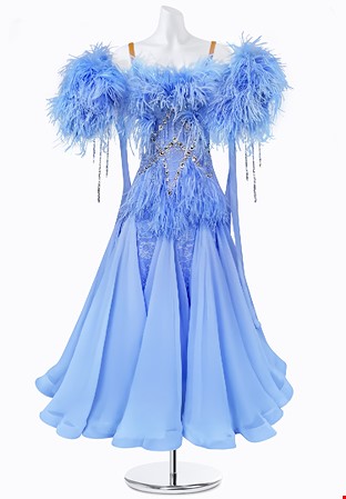 Euphoric Feather Ballroom Gown AMB3235