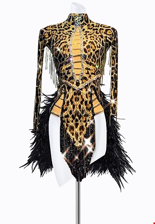 Exotic Feather Latin Dress PR-L215023