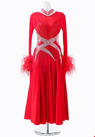 Feather Romance Smooth Gown JT-S3757