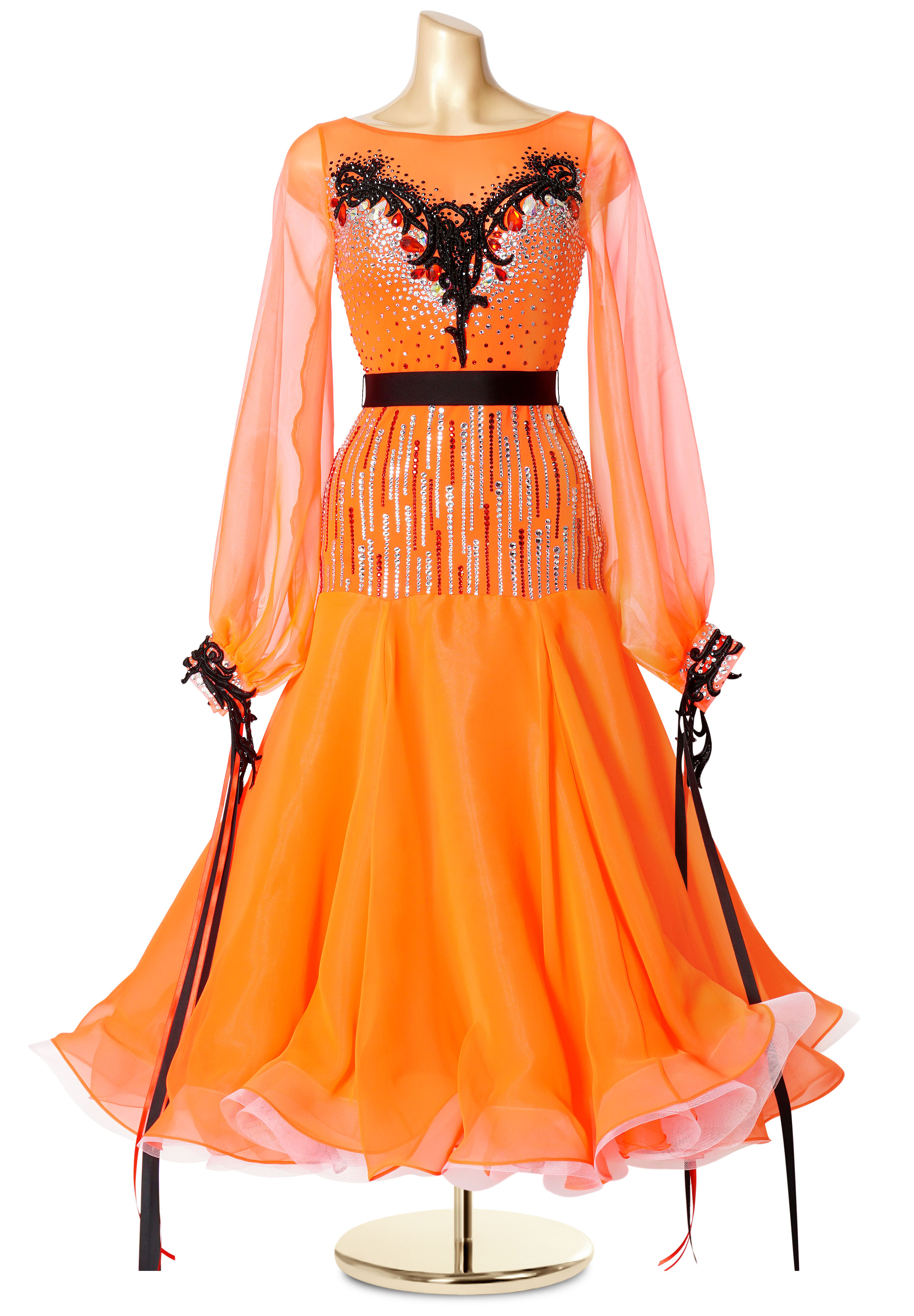 Festive Bishop Sleeve Ballroom Dance Gown PC-WB19137