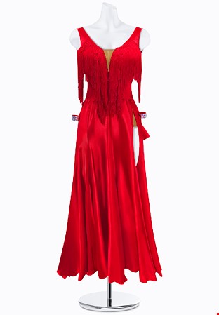 Fiery Fringe Smooth Gown AM-S3415