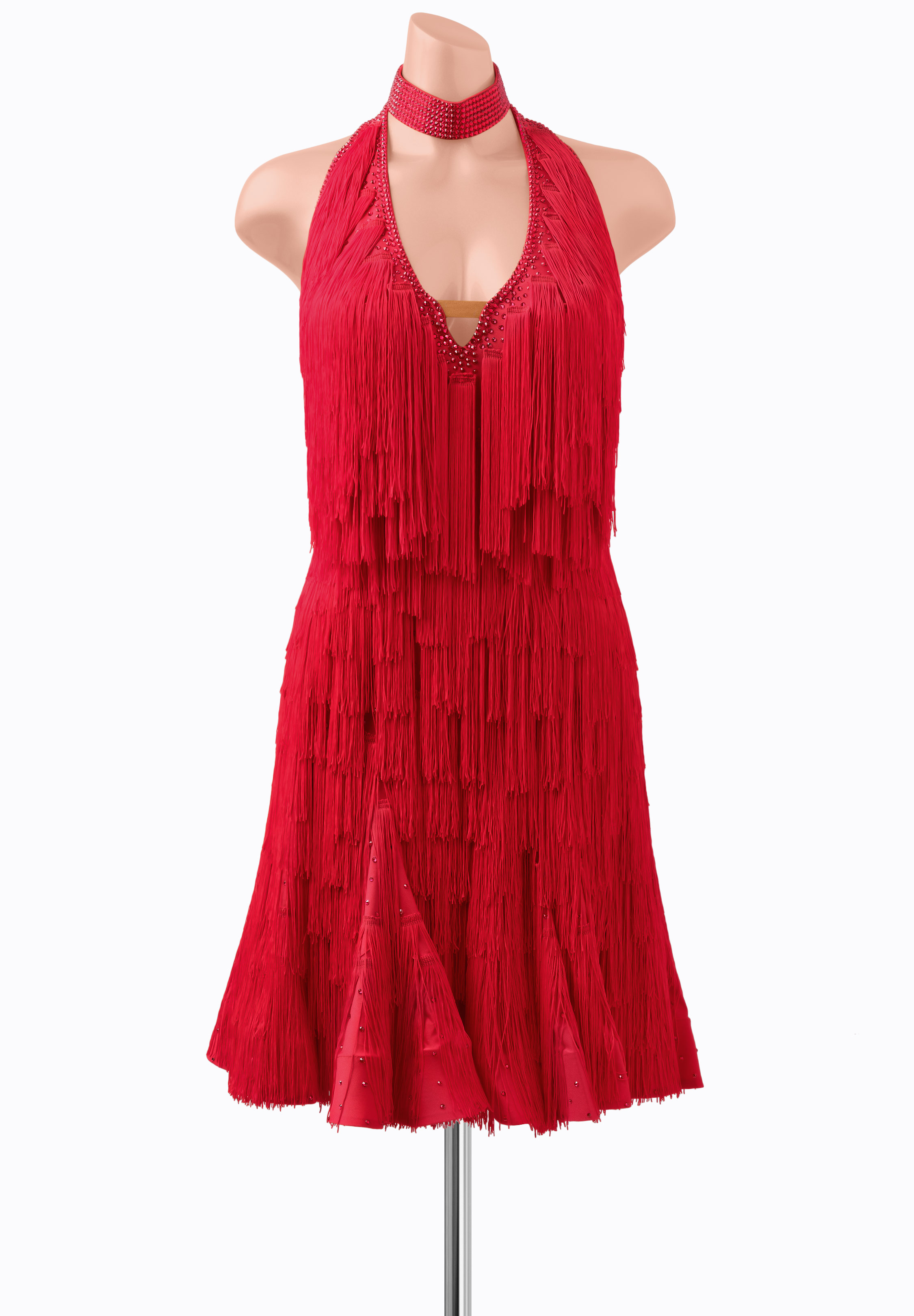 Fiery Halter Latin Dress AM-L3529A