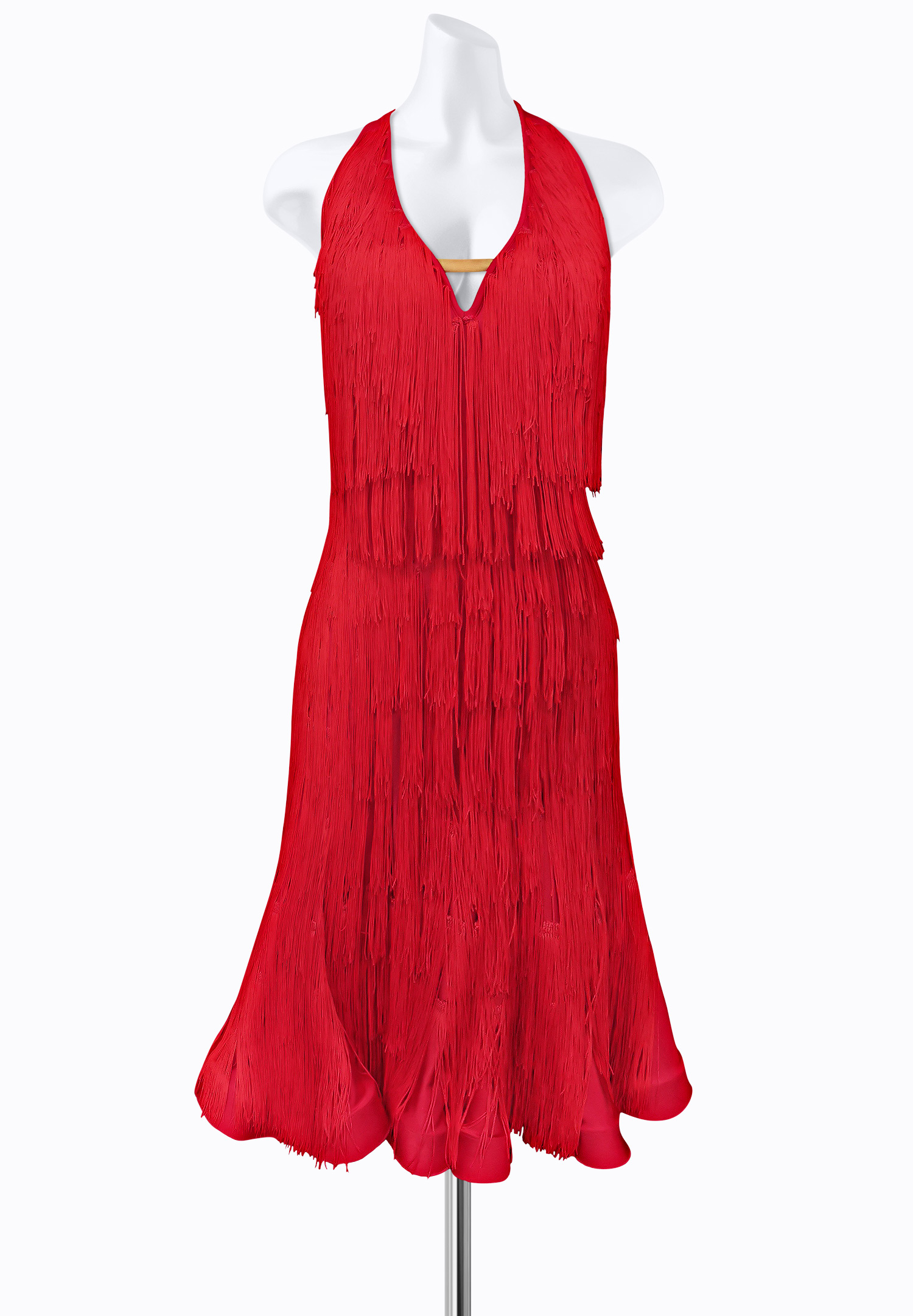 Fiery Halter Latin Dress AM-L3529