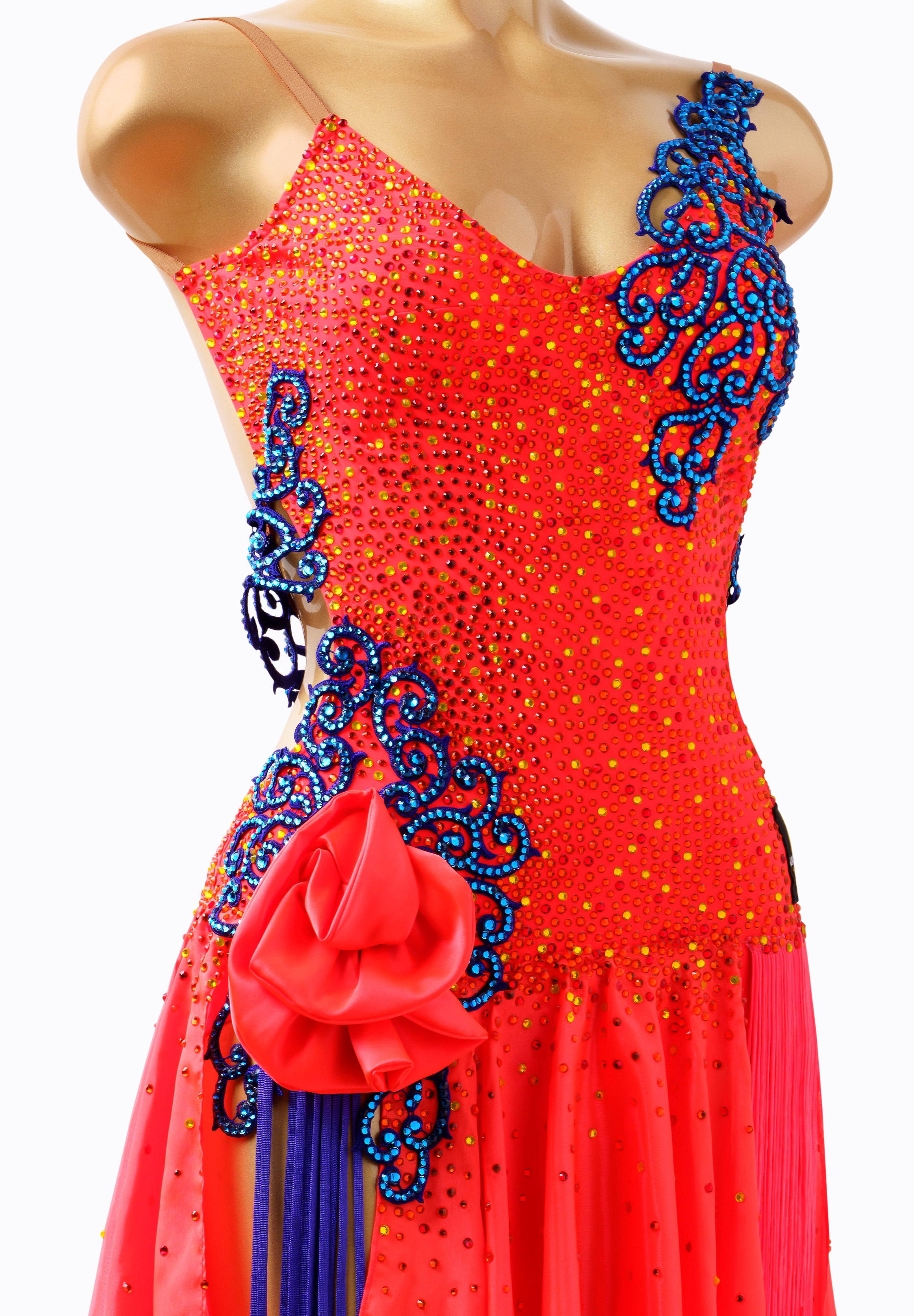 Orange and Pink Latin Dress