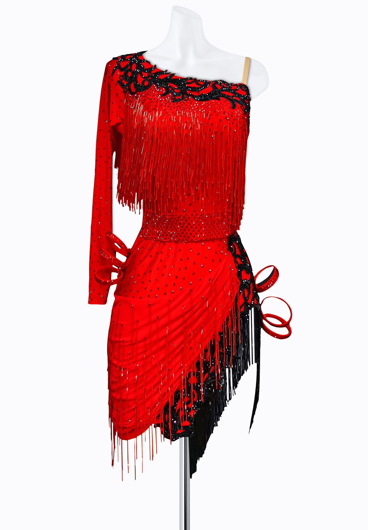 Flaming Applique Latin Dress AM-L3219