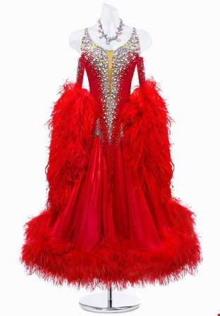 Flaming Pearl Ballroom Gown AM-B3451