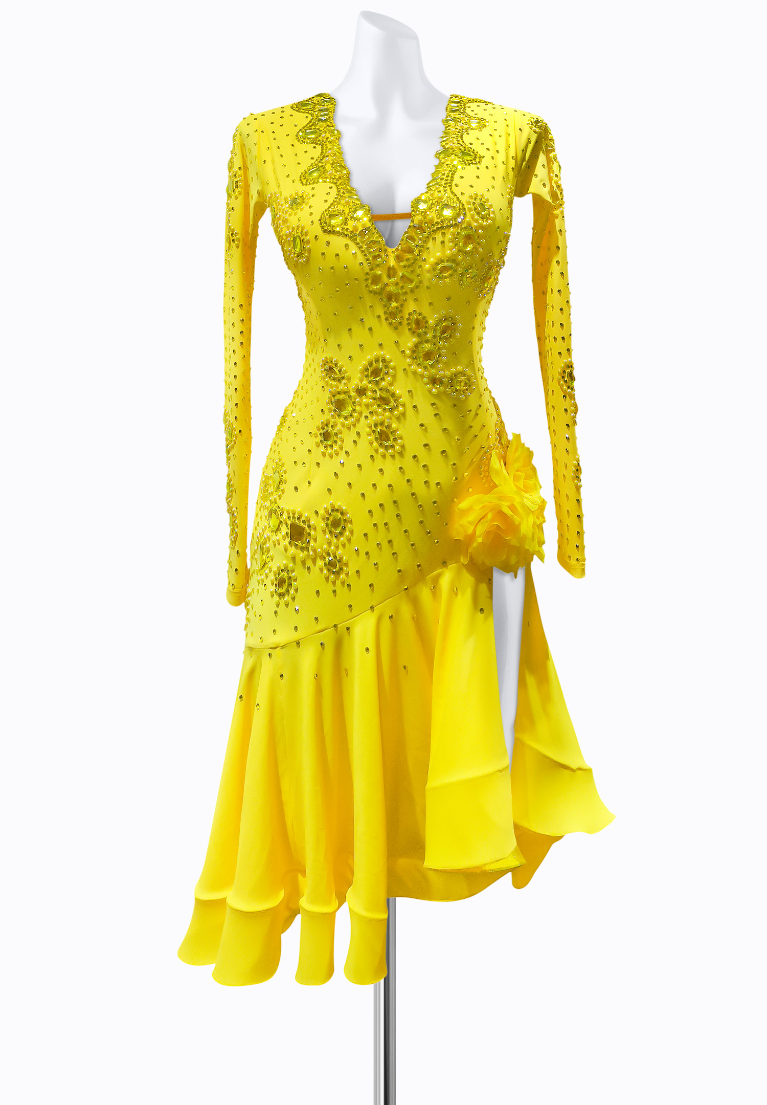 Floral Pearl Latin Dress AM-L3615