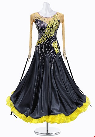 Flowing Applique Ballroom Gown JT-B4388