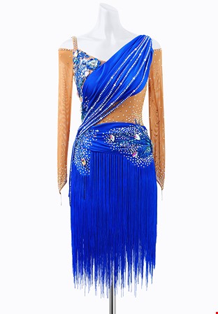 Flowing Ribbon Latin Fringe Dress MQ-L263