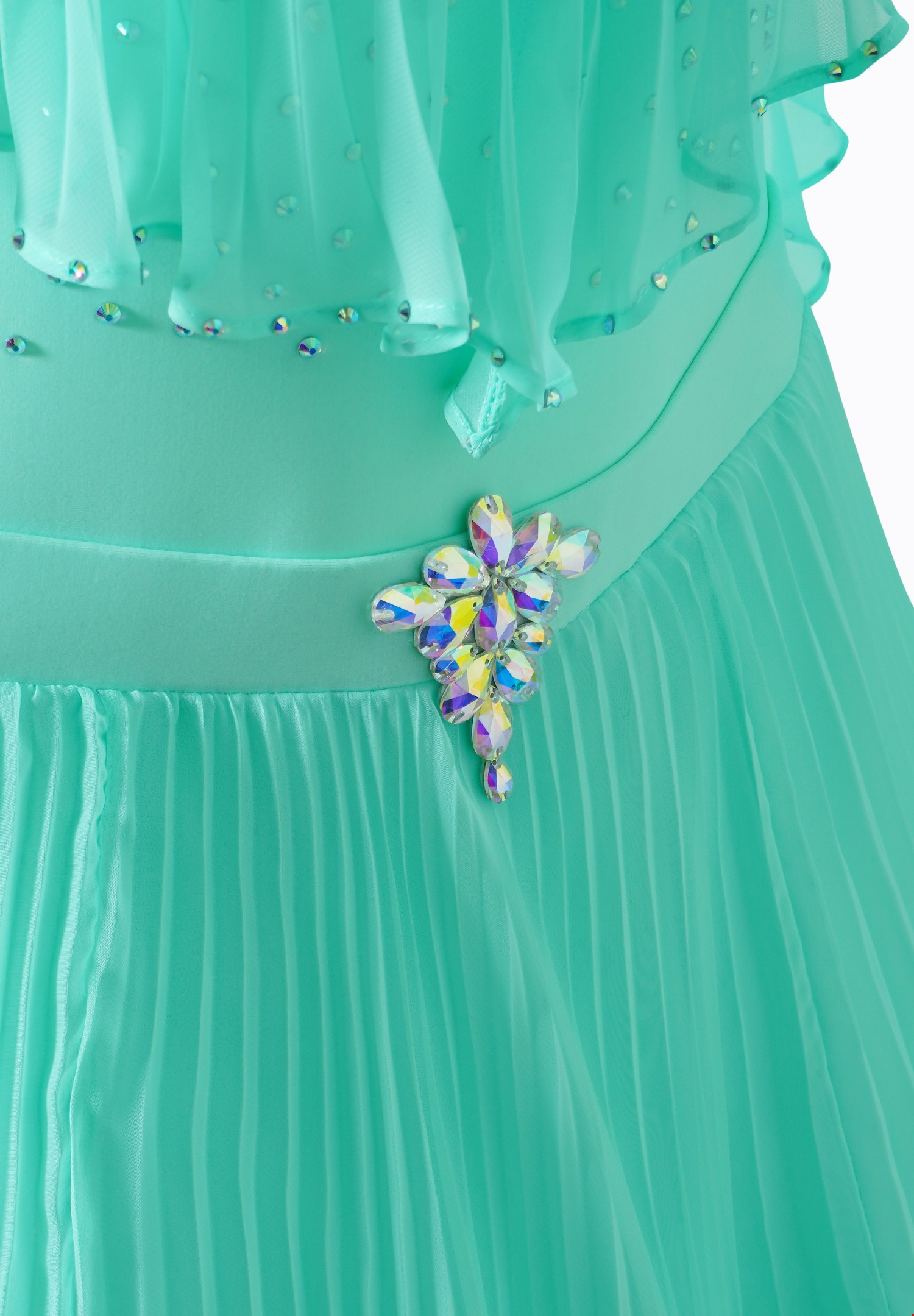 Flowy Pleated Skirt Ballroom Smooth Dress PCWB190101
