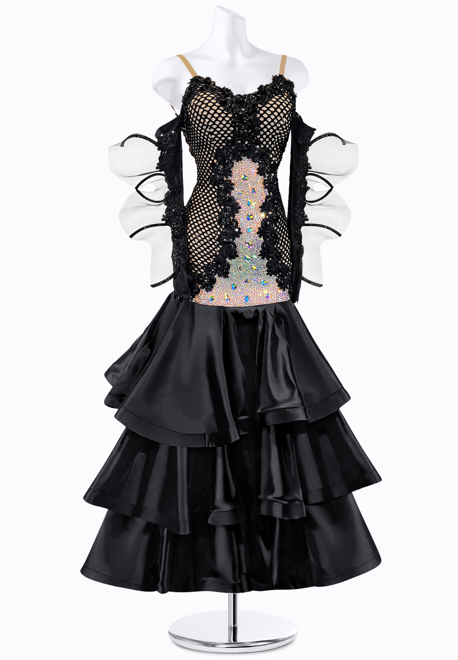 Frilled Mesh Ballroom Gown PR-B220060