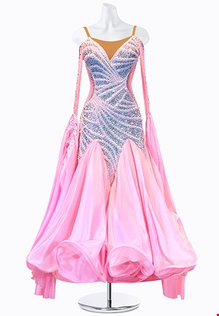 Frilled Pearl Ballroom Gown PR-B220013