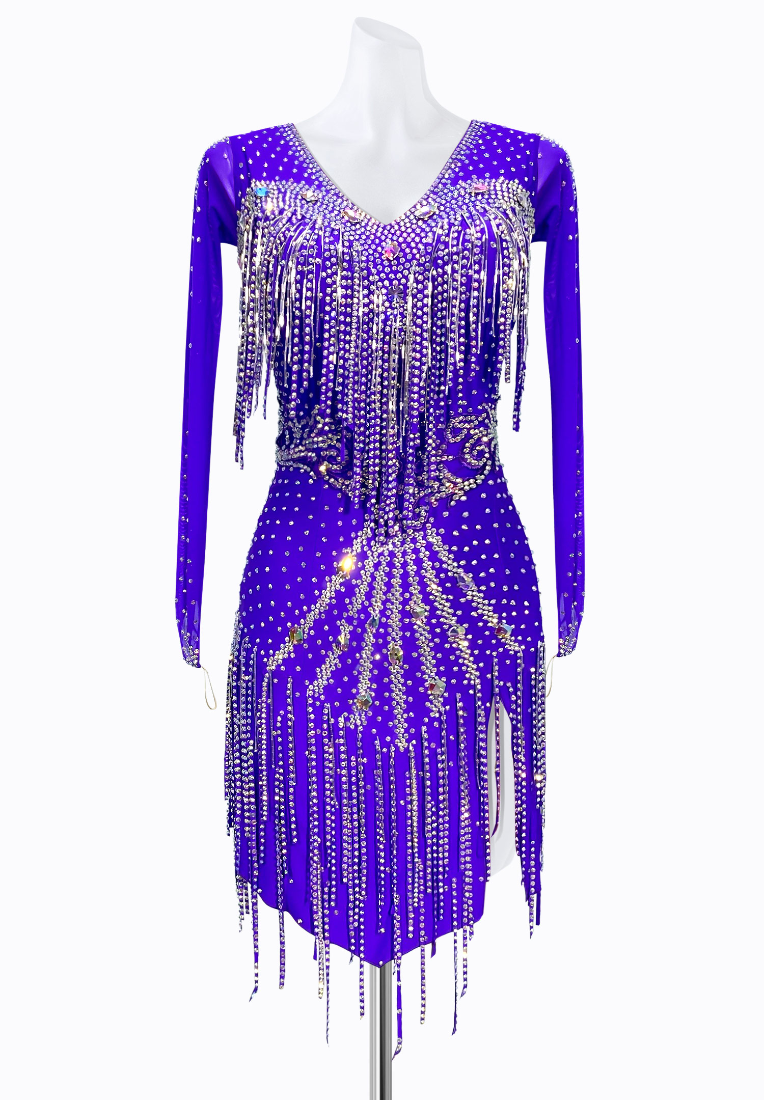 Fringe Applique Latin Dress JT-L2207