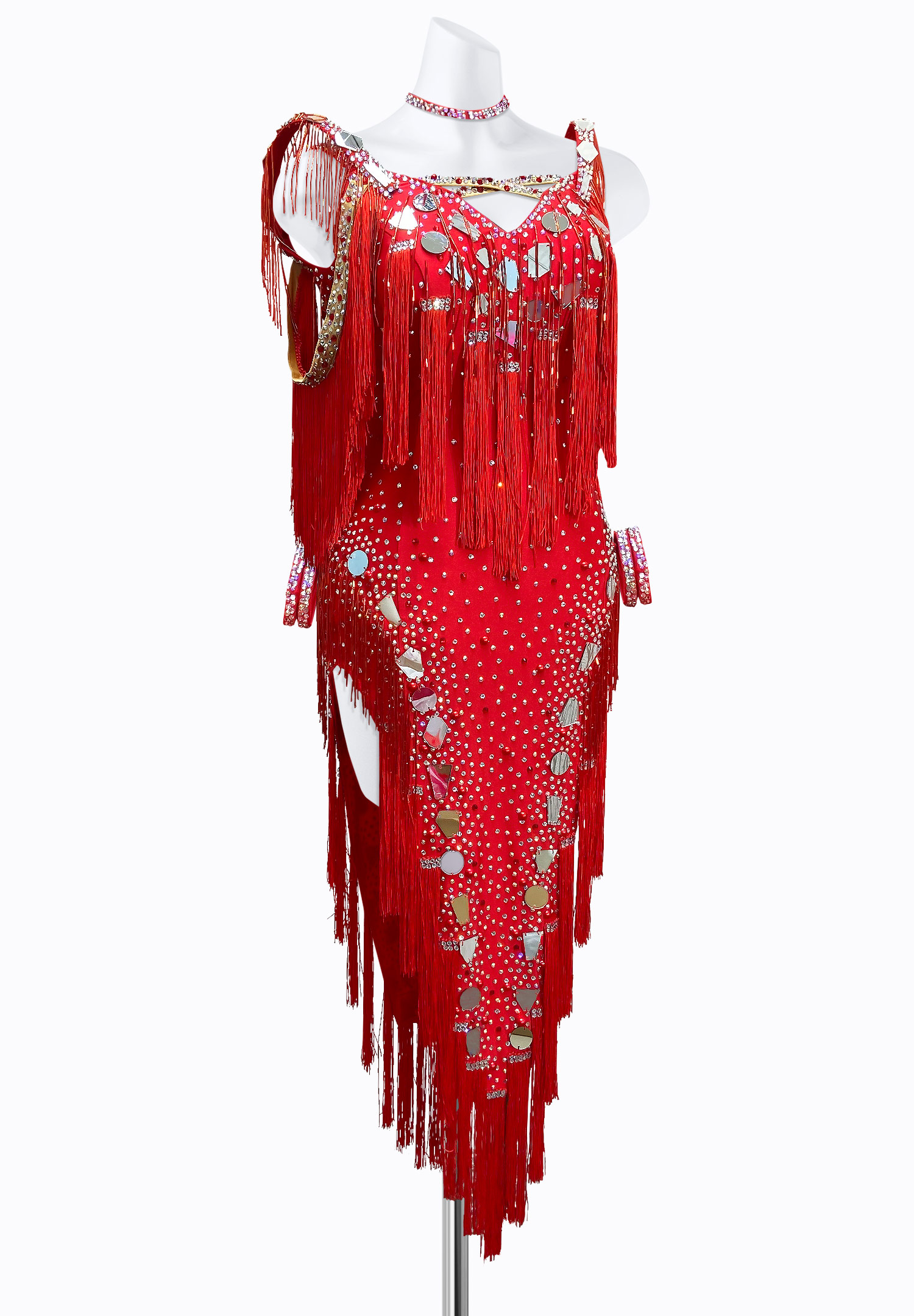 Fringe Reflection Latin Dress JT-L2097