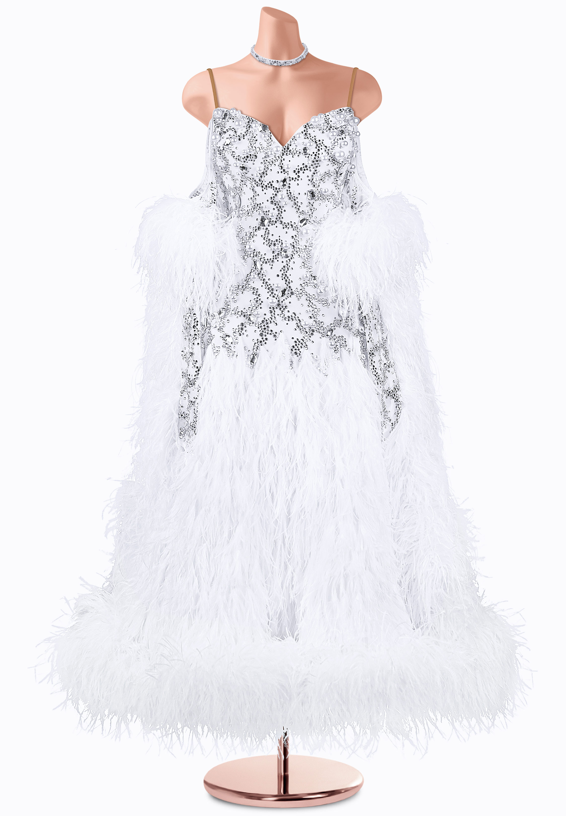 Frost Veil Ballroom Gown TD-CM020