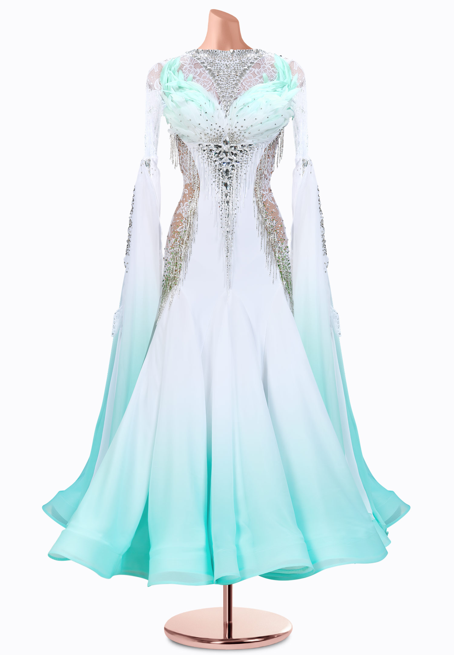 Frosted Mint Ballroom Gown TID-BM1274