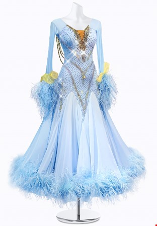 Frozen Feather Ballroom Gown PR-B200016