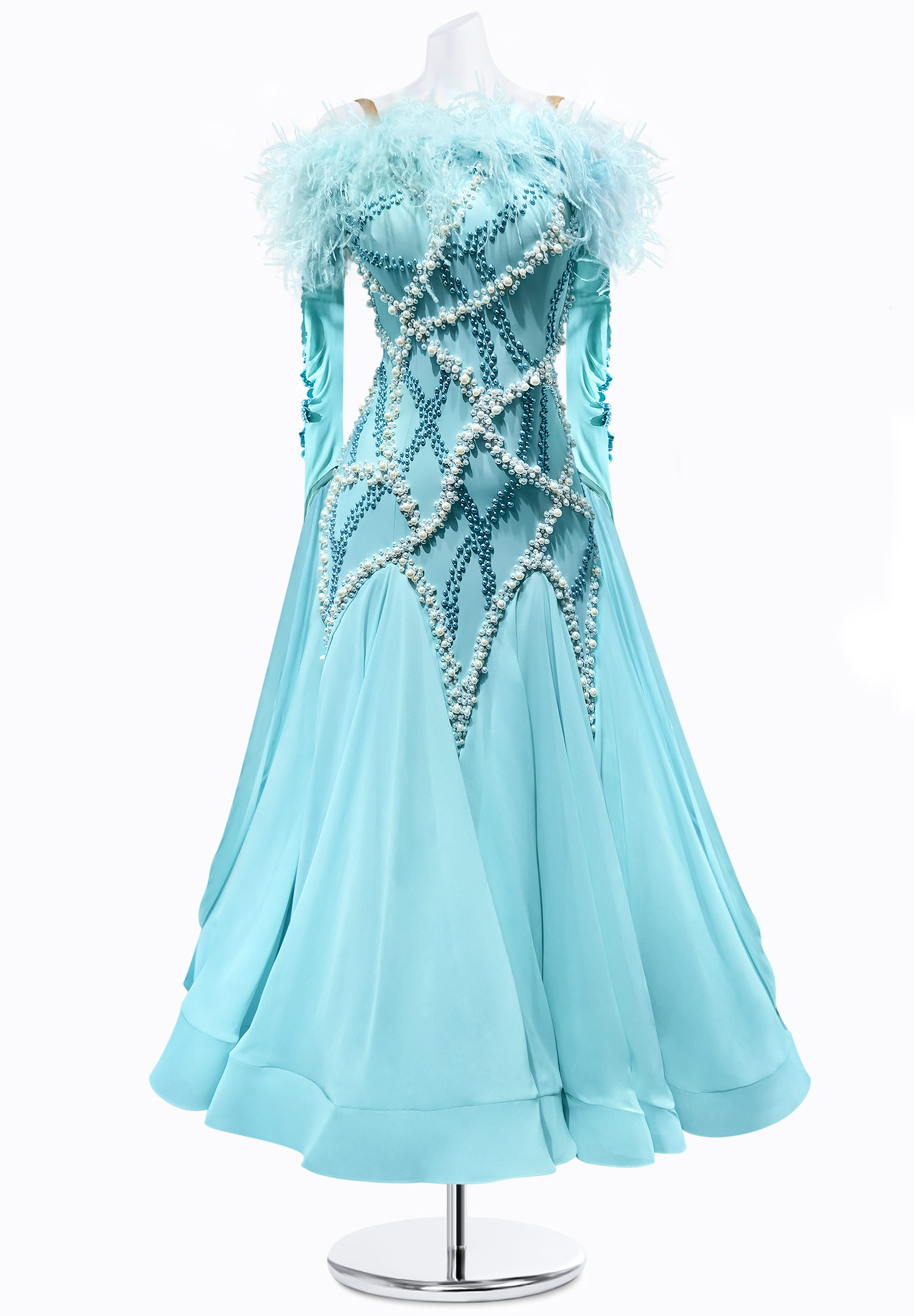 Frozen Pearl Ballroom Dress AM-B3342