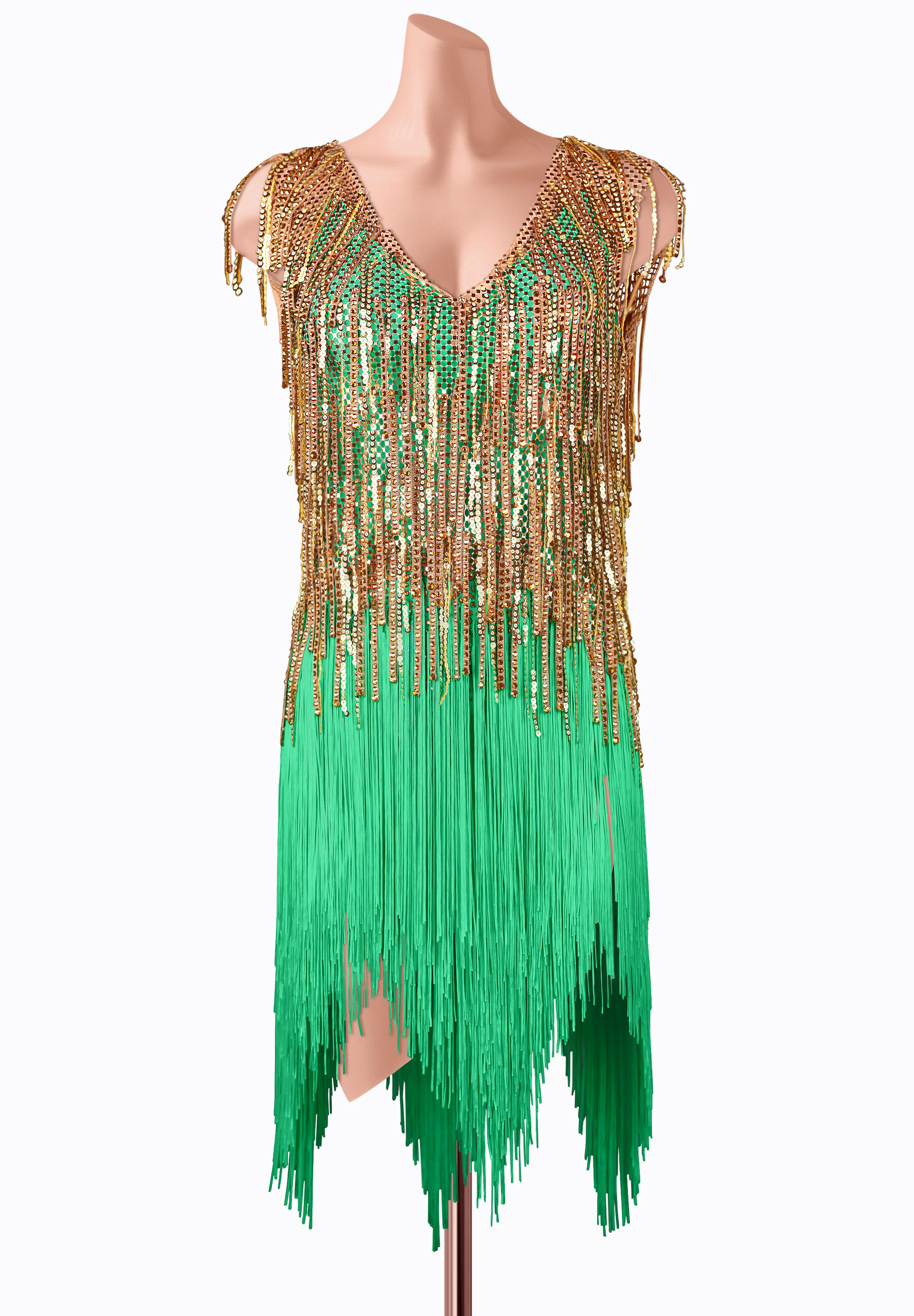 Gilded Meadow Latin Dress TD-CL031