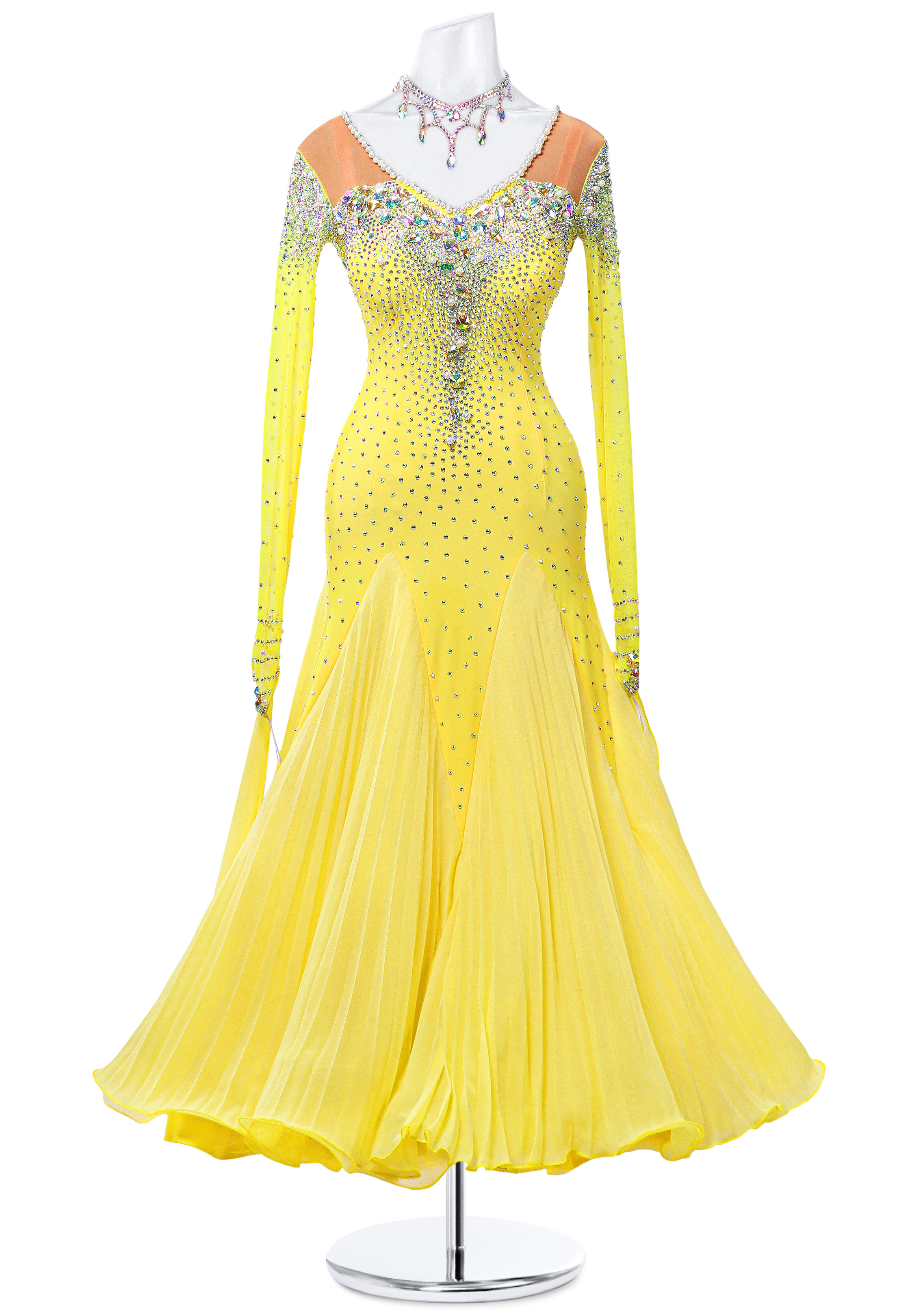 Glorious Sunray Pleating Ballroom Dress MQ-B272