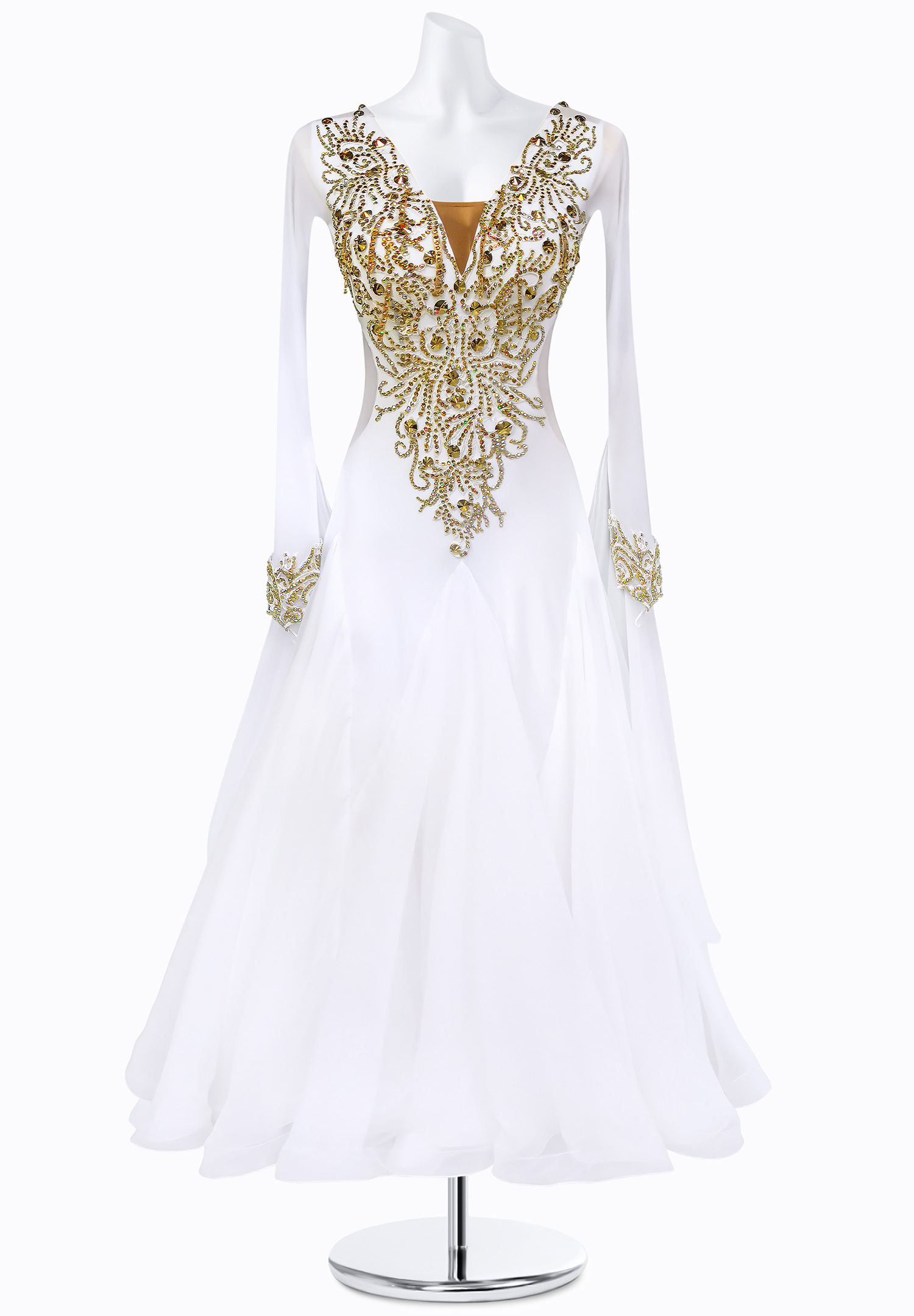 Golden Crystal Ballroom Gown AM-B3104