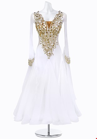 Golden Crystal Ballroom Gown AMB3104