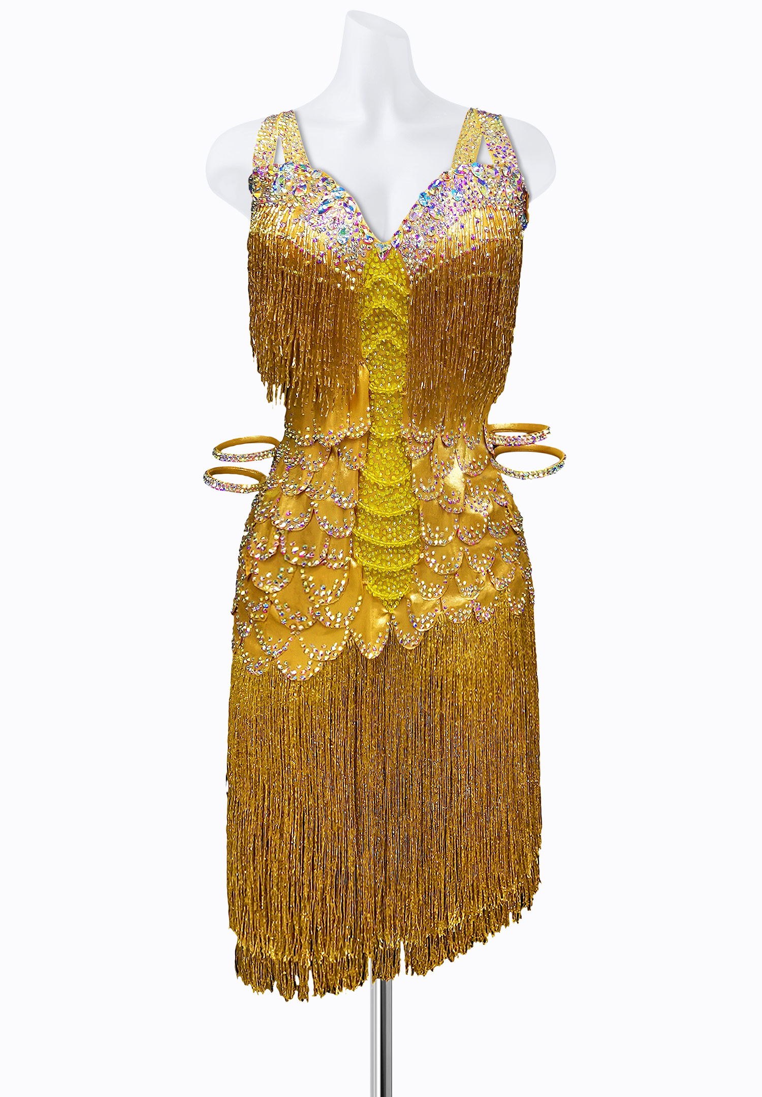 Golden Petal Rhythm Dress AM-L3009