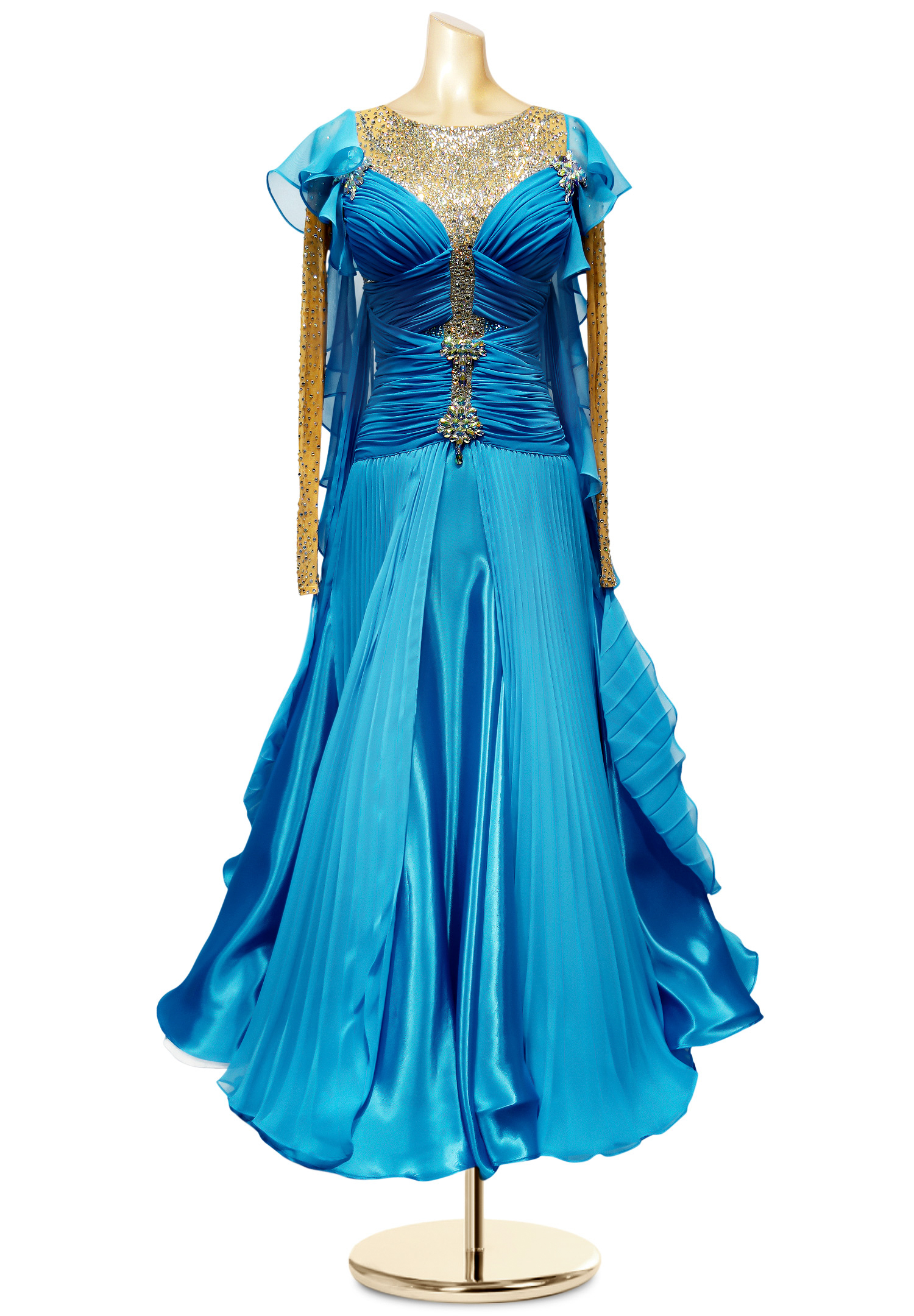 Graceful Ruched Ballroom Performance Dress PC-WB18030