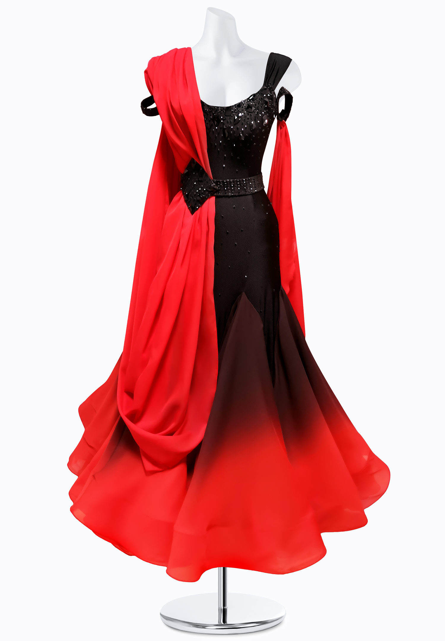 Haunted Draped Ballroom Gown AM-B3203