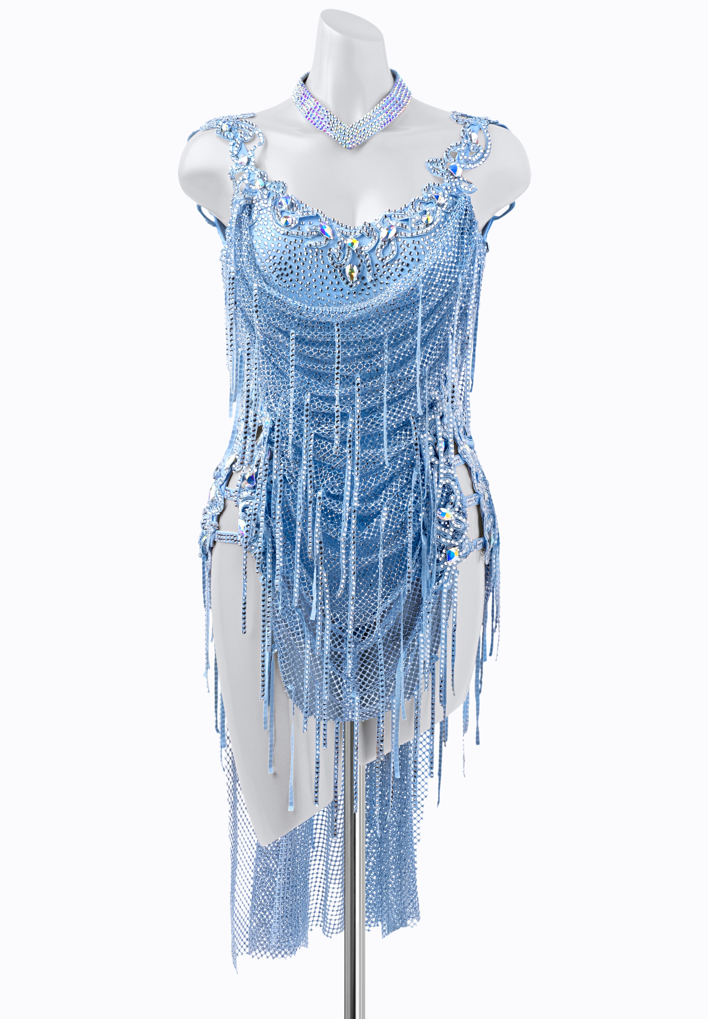 Icy Draped Latin Dress PR-L225071
