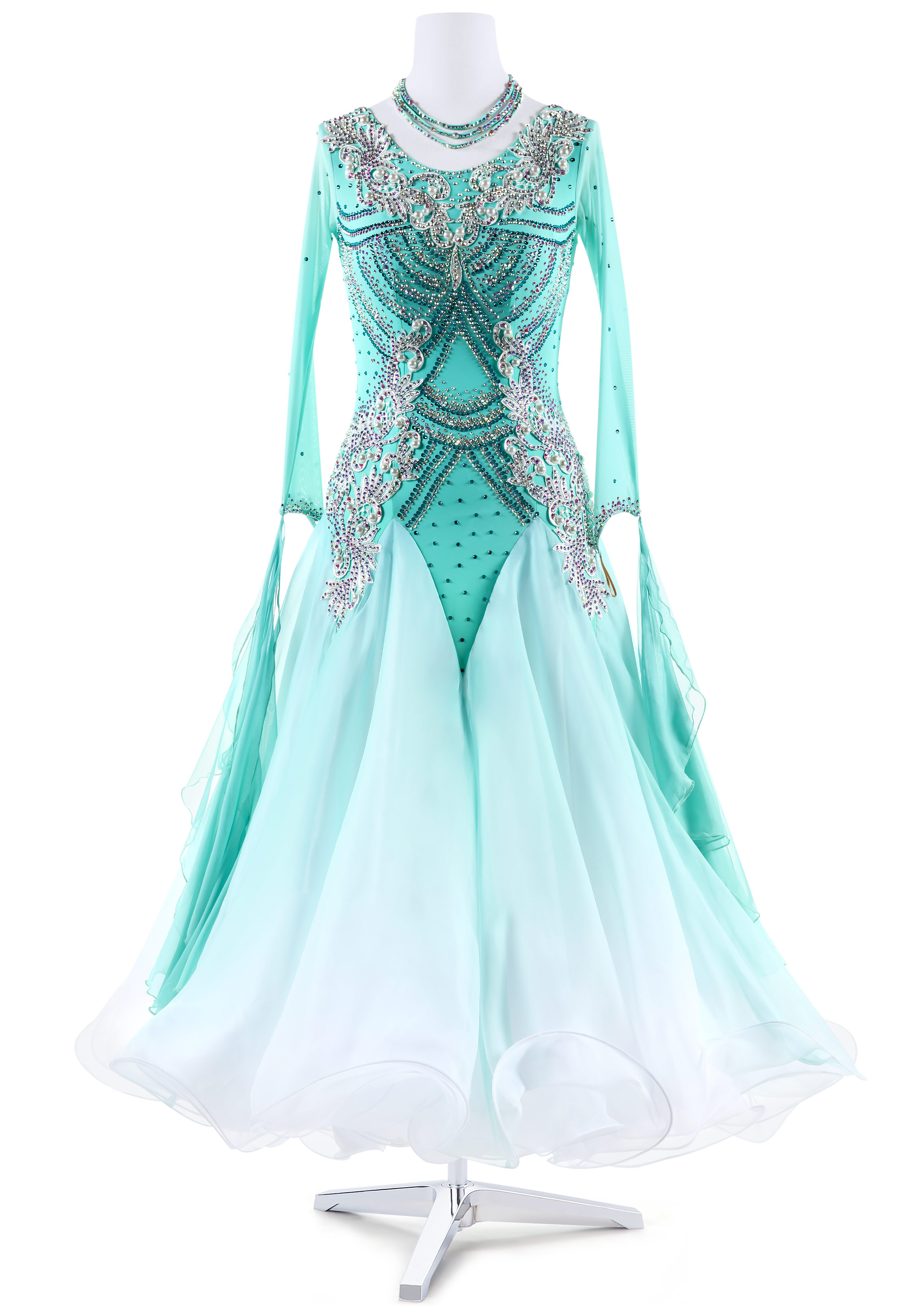 Icy Pearl Ballroom Gown BA-VSB010