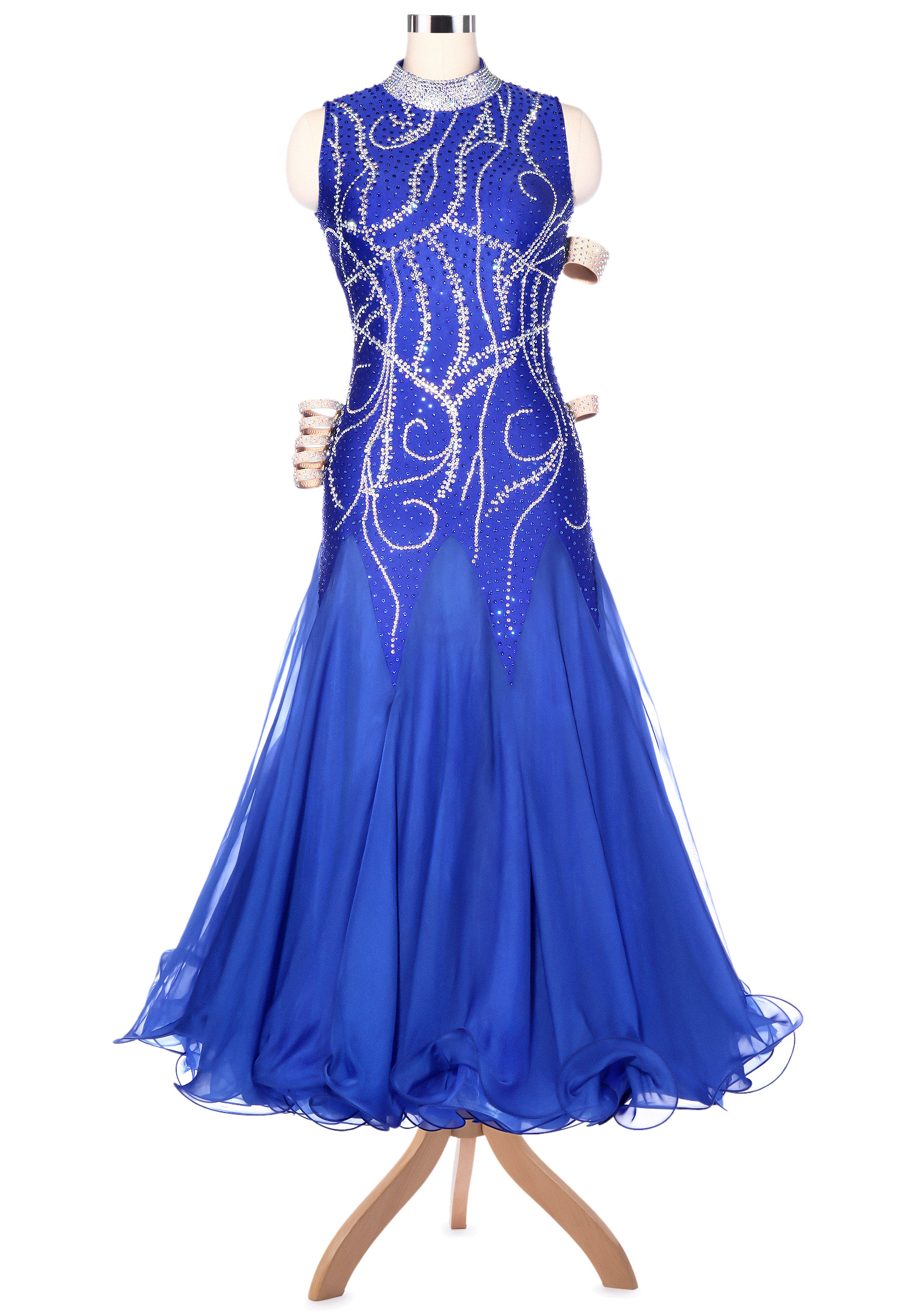 Intricate Swirling Sparkle Ballroom Smooth Competition Dress VN-A5207