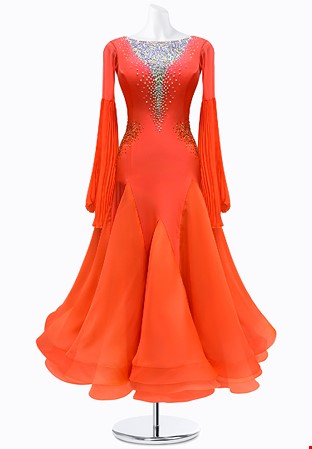 Pleated Sunset Ballroom Gown JT-B4611