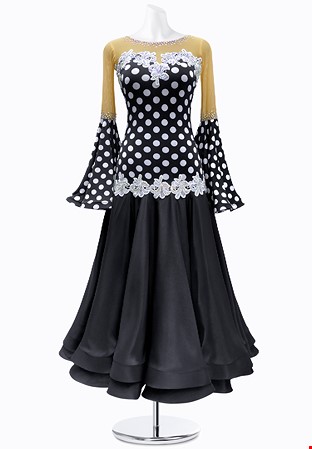 Twirling Dot Ballroom Gown JT-B4628